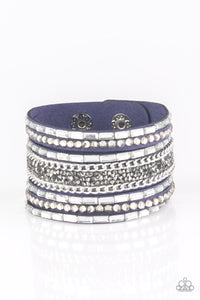 Rhinestone Rumble - Blue Urban Bracelet