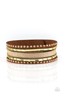 Seize The Sass - Brass Wrap Urban Bracelet