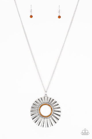 Chicly Centered - Brown Necklace