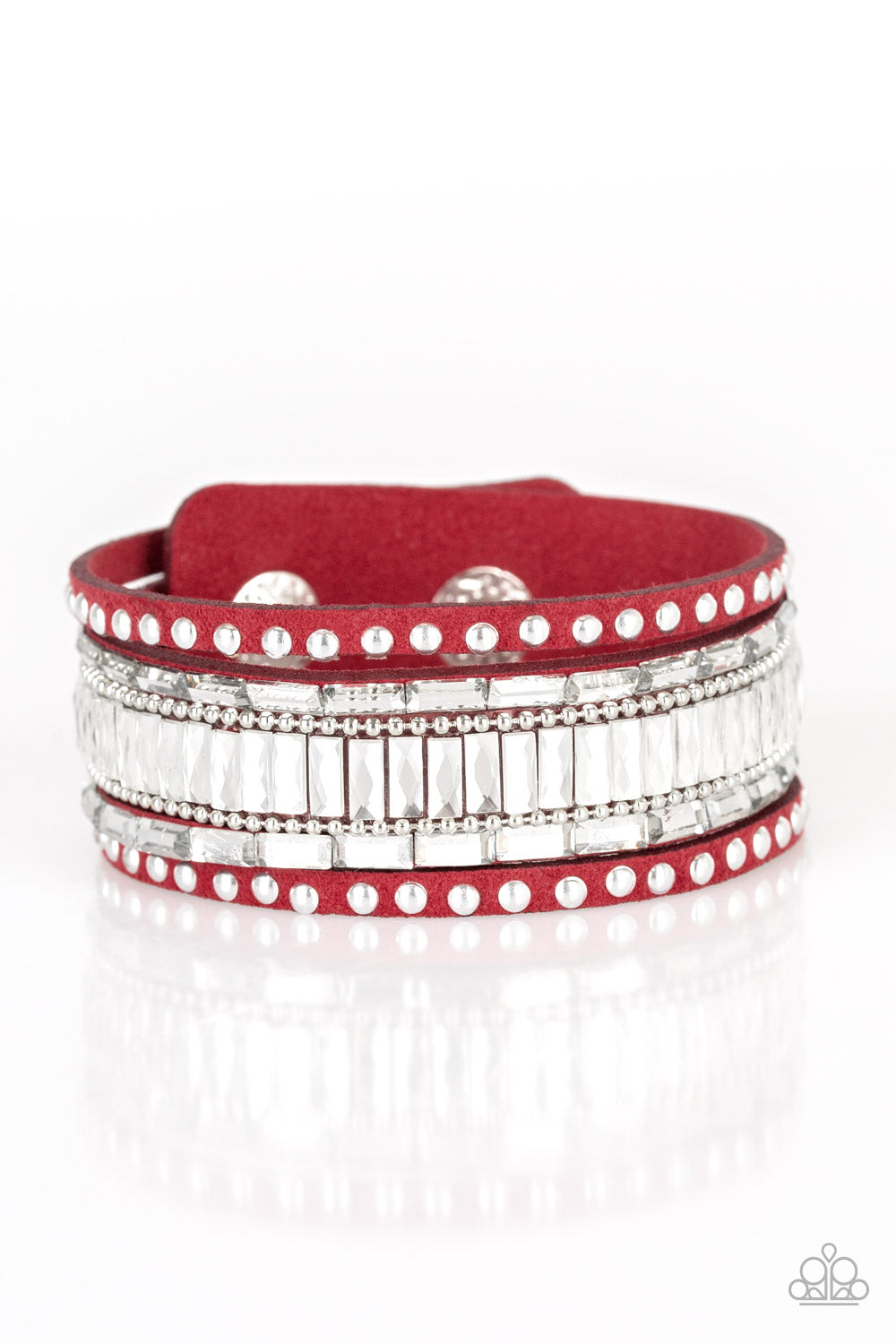 Rock Star Rocker - Red Wrap Urban Bracelet