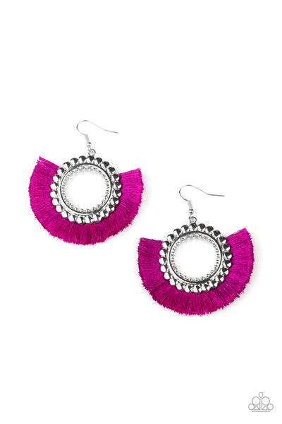 Fringe Fanatic - Purple Earrings