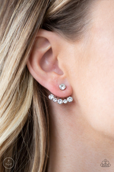 Jeweled Jubilee - White Post Earrings