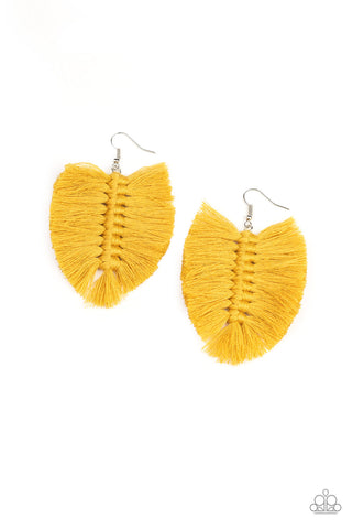 Knotted Native - Yellow Earrings