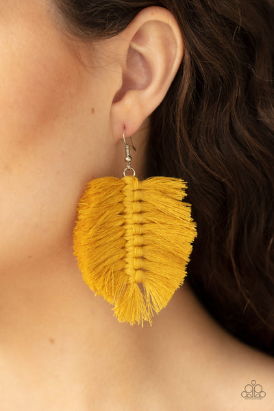 Knotted Native - Yellow Earrings