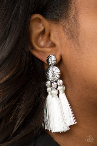 Taj Mahal Tourist - White Post Earrings