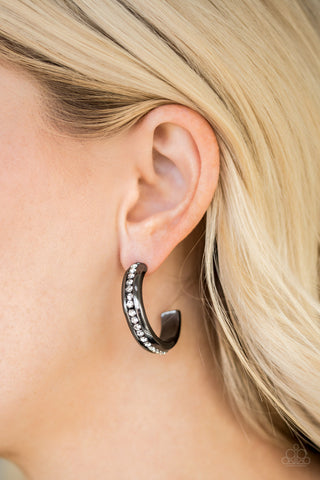 5th Avenue Fashionista - Black Earrings