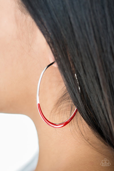 So Seren-DIP-itous - Red Hoop Earrings