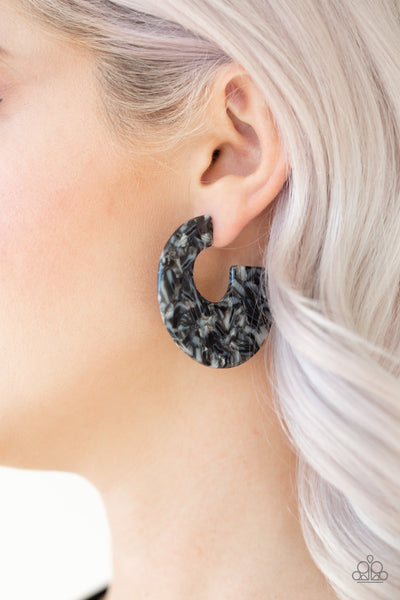 Tropically Torrid - Black Earrings