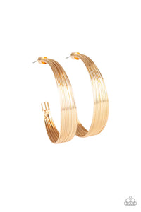 Live Wire - Gold Earrings