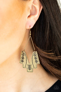 Arizona Adobe - Brass Earrings