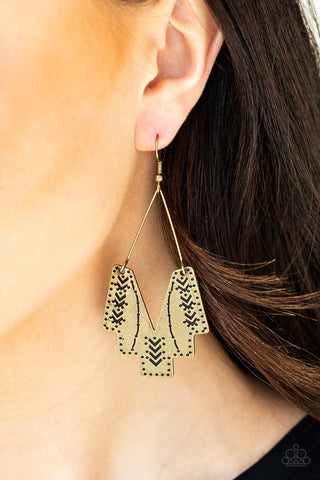 Arizona Adobe - Brass Earrings