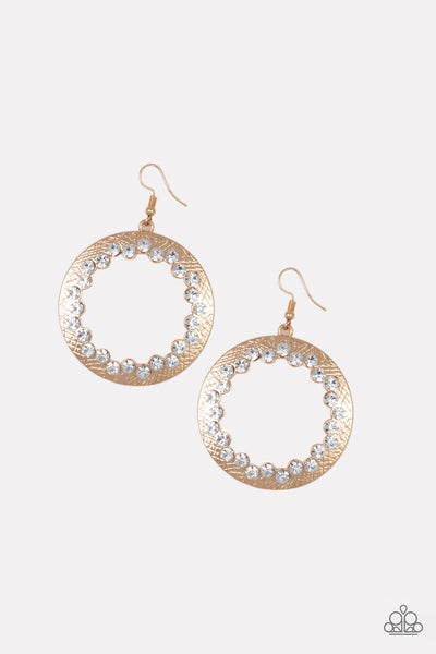 Gala Glitter - Gold Earrings