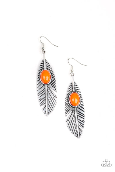 Quill Thrill - Orange Earrings