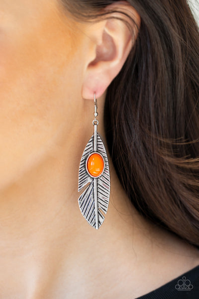 Quill Thrill - Orange Earrings