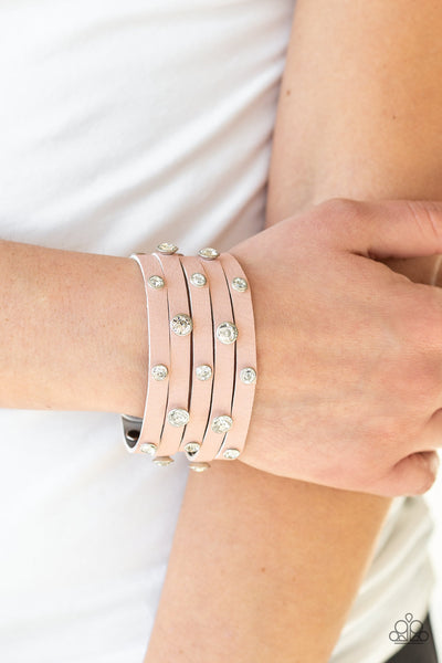 Rhinestone Reputation - Pink Wrap Urban Bracelet