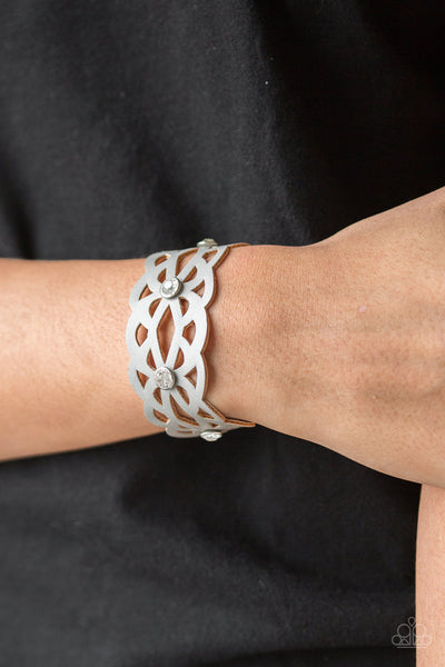 Runaway Radiance - Silver Wrap Urban Bracelet