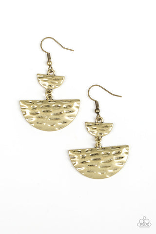 Triassic Triangles - Brass Earrings