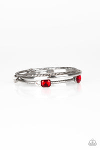 City Slicker Sleek - Red Bangle Bracelet