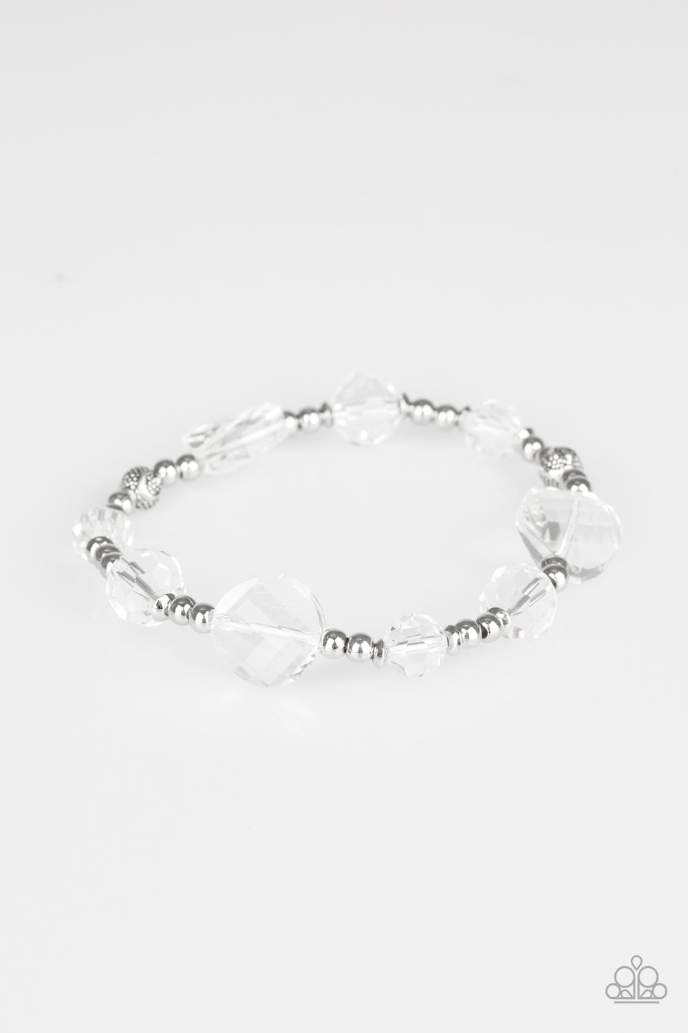 Starry-Eyed Elegance - White Bracelet