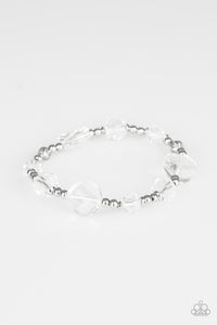 Starry-Eyed Elegance - White Bracelet