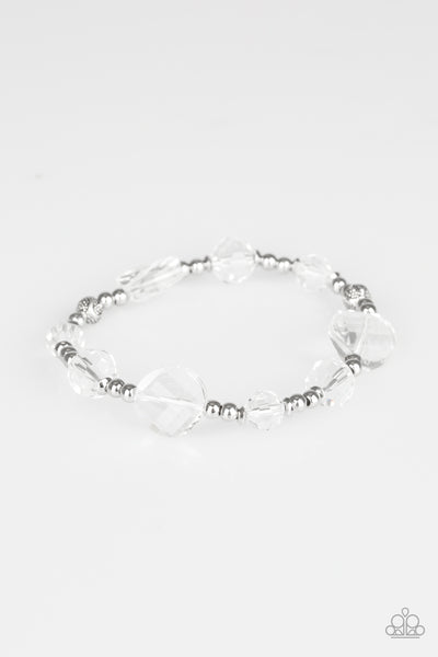 Starry-Eyed Elegance - White Bracelet