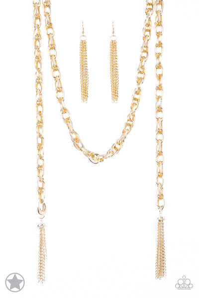 SCARF'ed For Attention - Gold Necklace