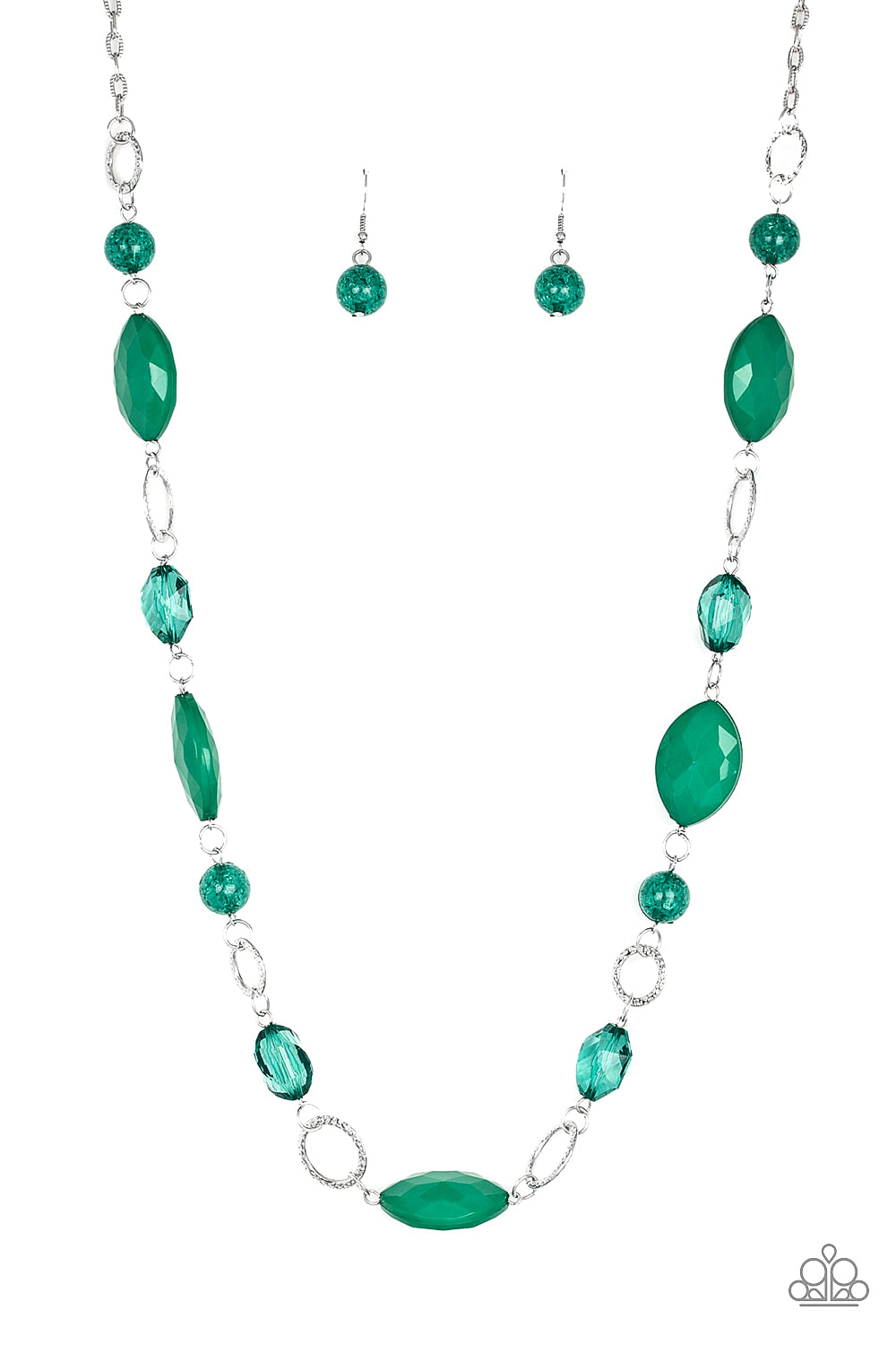 Shimmer Simmer - Green Necklace