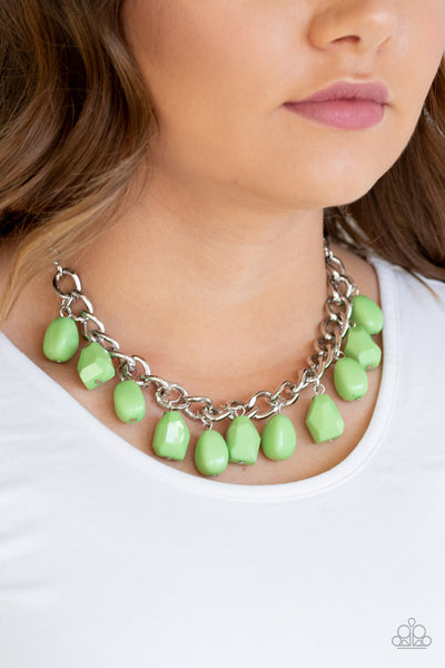 Take The COLOR Wheel! - Green Necklace