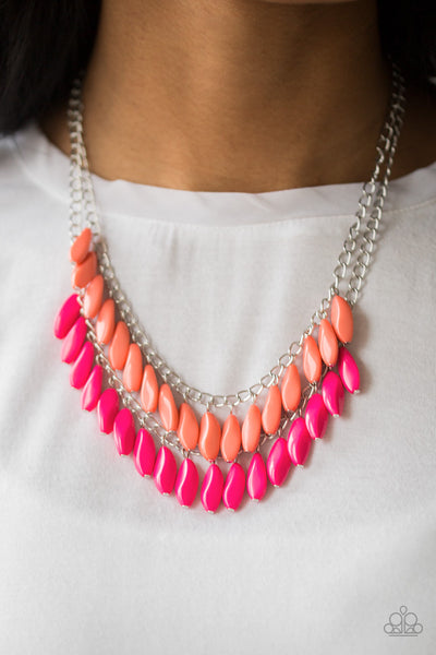 Beaded Boardwalk - Pink Necklace