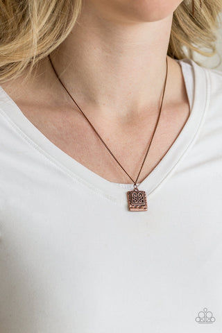 Back To Square One - Copper Necklace