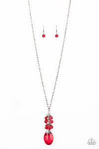 Crystal Cascade - Red Necklace
