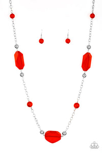 Crystal Charm - Red Necklace