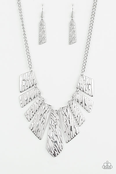 Texture Tigress - Silver Necklace