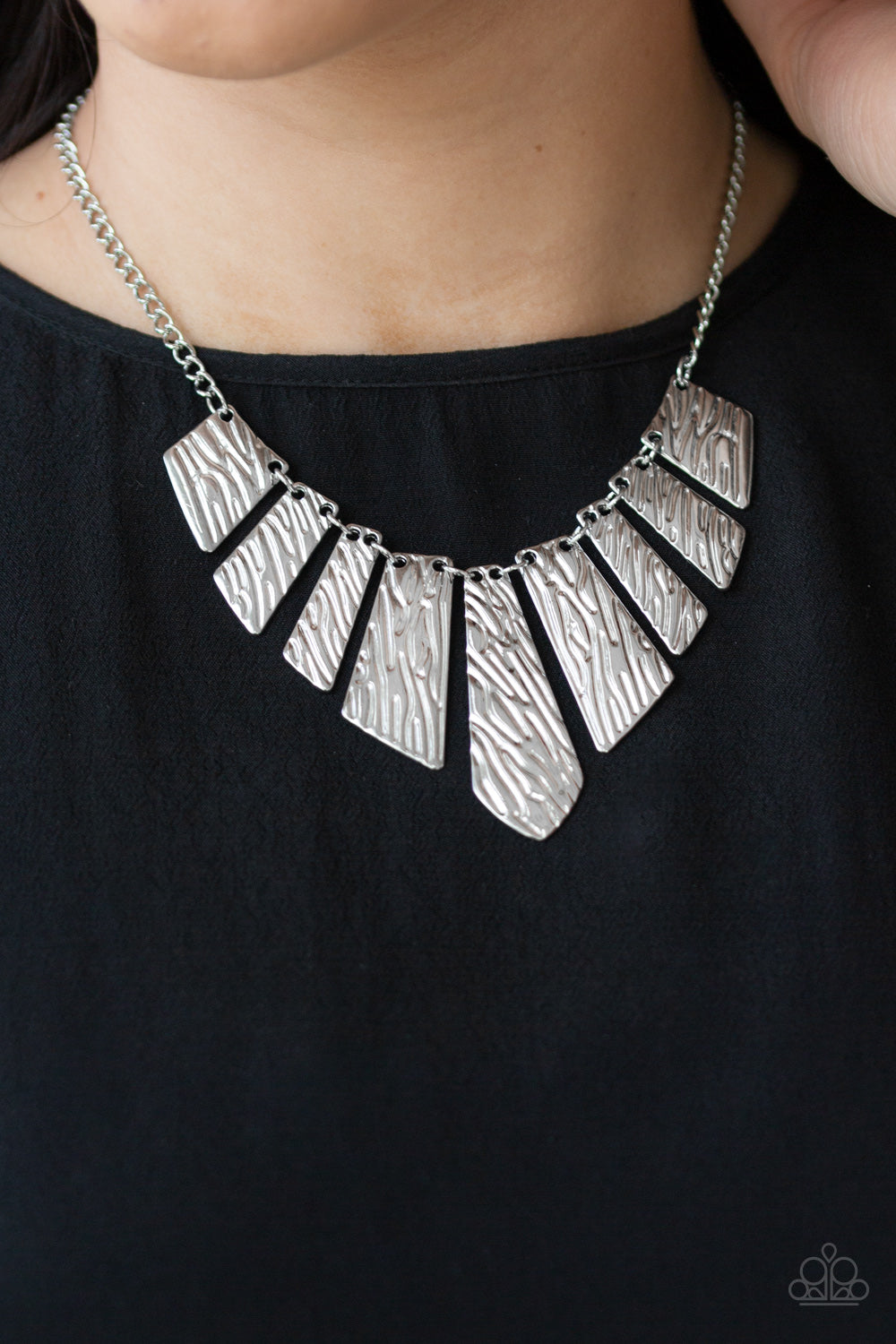 Texture Tigress - Silver Necklace