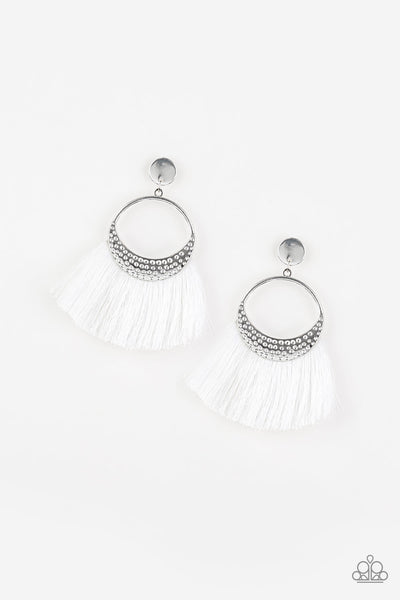 Spartan Spirit - White Earrings