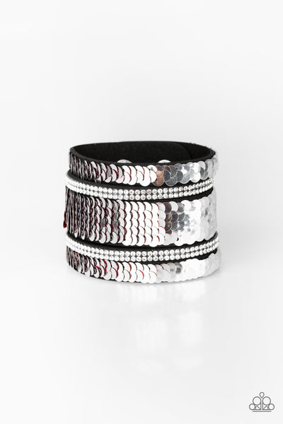 MERMAID Service - Red/Silver Wrap Urban Bracelet