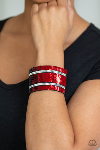 MERMAID Service - Red/Silver Wrap Urban Bracelet