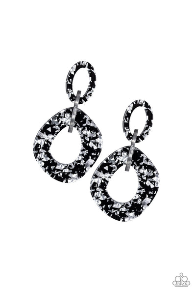 Confetti Congo - Silver Earrings