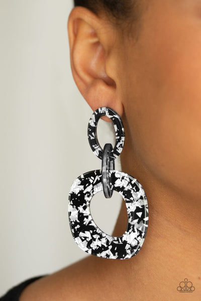 Confetti Congo - Silver Earrings