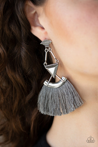 Puma Prowl - Silver Earrings