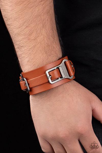 Scout It Out - Brown Wrap Urban Bracelet