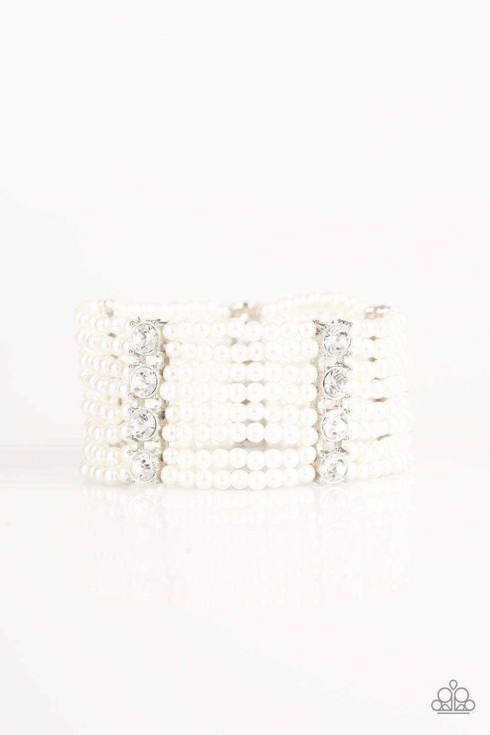 Get In Line - White Bracelet