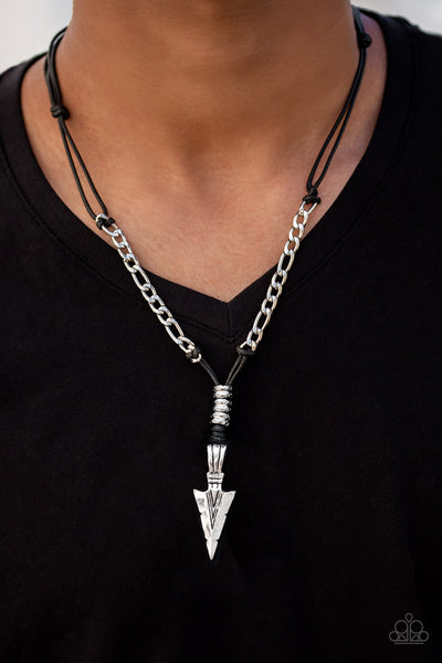 Keep Your ARROWHEAD Up - Black Urban Necklace