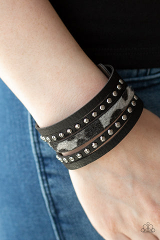 Born To Be WILDCAT - Silver Wrap Urban Bracelet