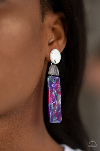 HAUTE On Their Heels - Purple Earrings