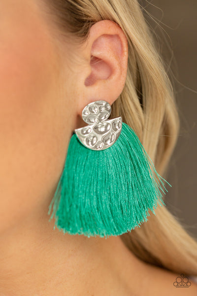 Make Some PLUME - Green Earrings