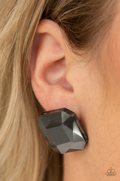 Show Glow - Black Earrings