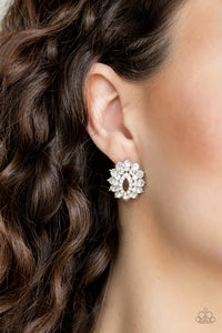 Brighten The Moment - White Earrings