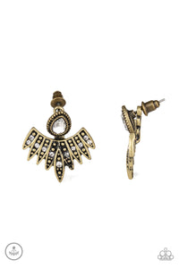 Wing Fling - Brass Earrings - Jacketed