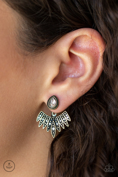 Wing Fling - Brass Earrings - Jacketed